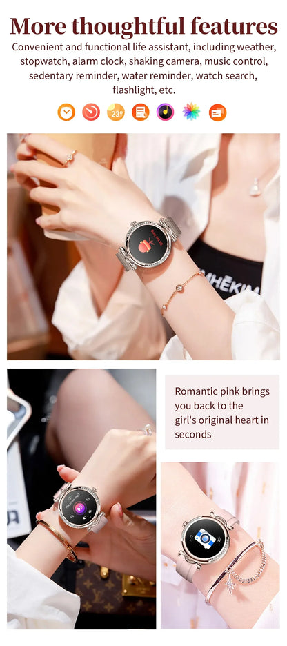New Arrivals Montre Intelligente Pour Femme CF32 Smart Watch 1.27 Inch 360*360 Screen BT Calling Smartwatch for Women Ladies