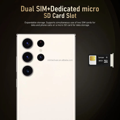 2024 New Original S24 ultra 5g Smartphone 16GB+1TB 7.3 Inch Cellphones Android 13.0 Gaming Mobile Phones