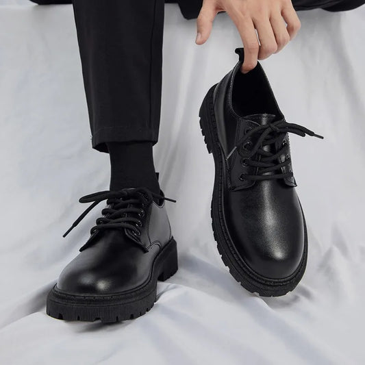 Linoy Business leather shoes men's summer 2024 new teen British style