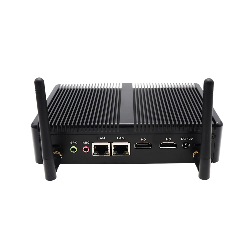 Cheap Fanless Mini PC HTPC N3150/N3160 2.08GHz Quad Core Dual RJ45 2*HD-MI 4xUSB 3.0 2xUSB 2.0 Linux Office Computer