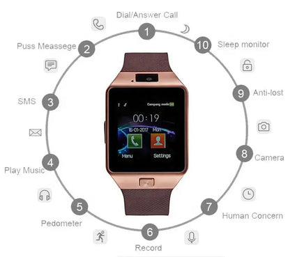 Hot Sale Smart Watch DZ09 Smartwatch with Camera BT Support Android IOS With Sim Card