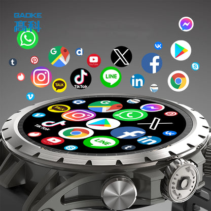 GAOKE Q85 Fashion Sports Fitness 4G Relojes Smart Watch Mens 2024 Big Screen Smartwatch Sim With Camera Montre Intelligente