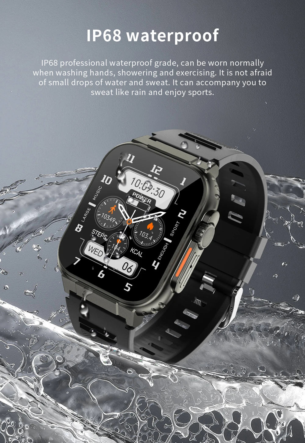 A70 Smart Watch New Sport Waterproof Montre Intelligente Hombre Heart Rate Fitness Tracker BT Calling Music Smartwatch for Men