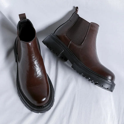 Gentlemen Good Looking Chelsea Ankle Boots Comfortable Wedding Dress Shoes Classy Design Boots for Men