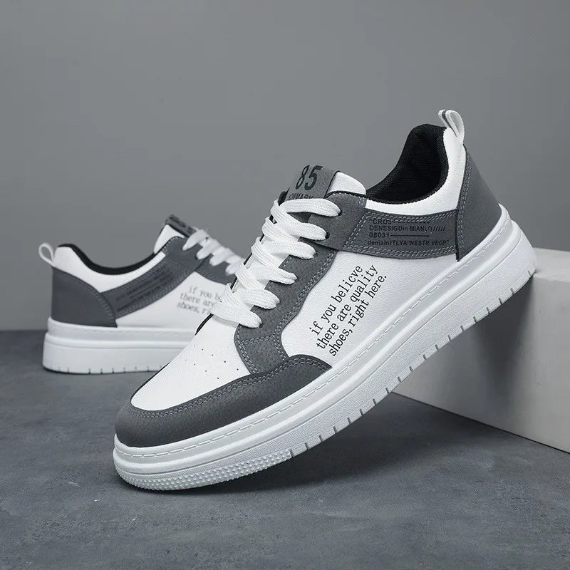 Wholesale   Men's Shoes New Breathable High Top  Men's Trendy  Little White Shoes Sports and Casual Board Shoes