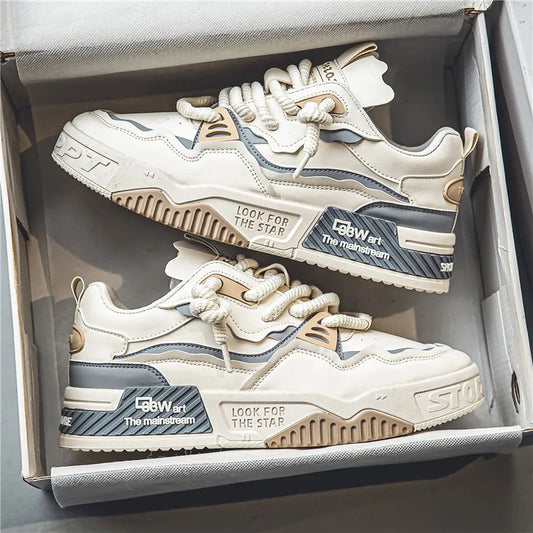 2025 New Ruvell Low Price Hot Selling New Versatile Thick Soled Men's Casual Sports Flat Shoes Men's Sports Casual Shoes