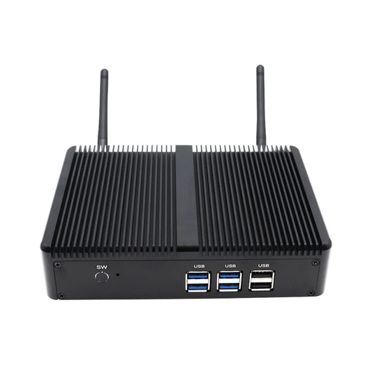 Cheap Fanless Mini PC HTPC N3150/N3160 2.08GHz Quad Core Dual RJ45 2*HD-MI 4xUSB 3.0 2xUSB 2.0 Linux Office Computer