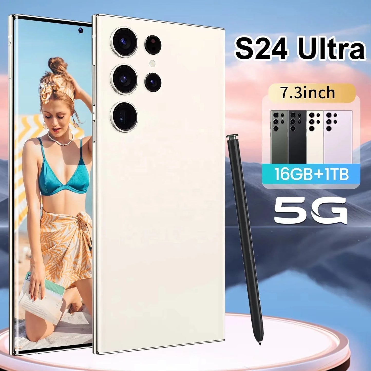 2024 New Original S24 ultra 5g Smartphone 16GB+1TB 7.3 Inch Cellphones Android 13.0 Gaming Mobile Phones