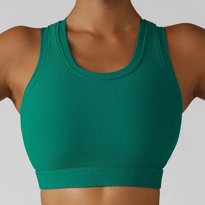 PASUXI Seamless Ribbed Workout Outfits for Women 2/4 Piece Sport Bra High Waist Shorts Yoga Leggings Sets Fitness Gym Clothing