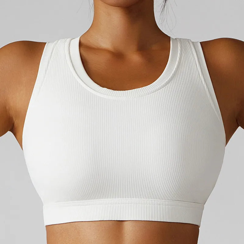 PASUXI Seamless Ribbed Workout Outfits for Women 2/4 Piece Sport Bra High Waist Shorts Yoga Leggings Sets Fitness Gym Clothing