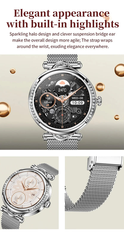 New Arrivals Montre Intelligente Pour Femme CF32 Smart Watch 1.27 Inch 360*360 Screen BT Calling Smartwatch for Women Ladies