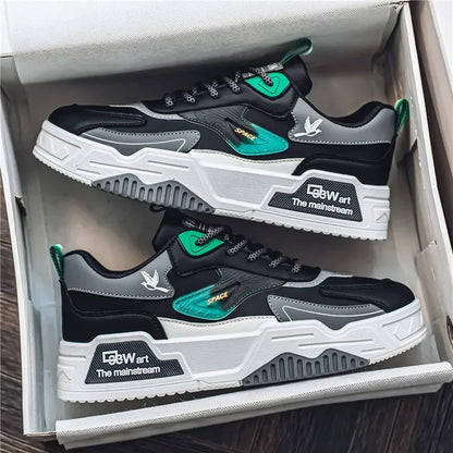 New Men's Leather Low-Top Fashion  Easiest for Match Running Shoes Men's Skateboard Shoes Suitable for Outdoor Sports