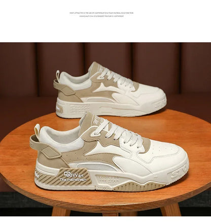 Autumn Men's Comfortable Sneakers Trendy Lace-up Platform Shoes 2025 New Men's Lightweight Casual Sneakers Zapatillas Hombre