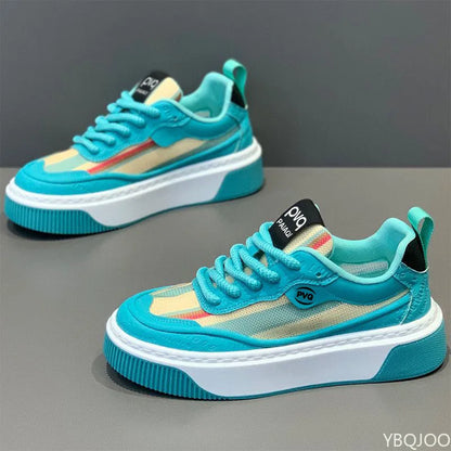 Spring and Autumn Fashion Trends Versatile Men's Sports and Leisure Shoes Thick Soled Height Increasing Breathable Men's Shoes
