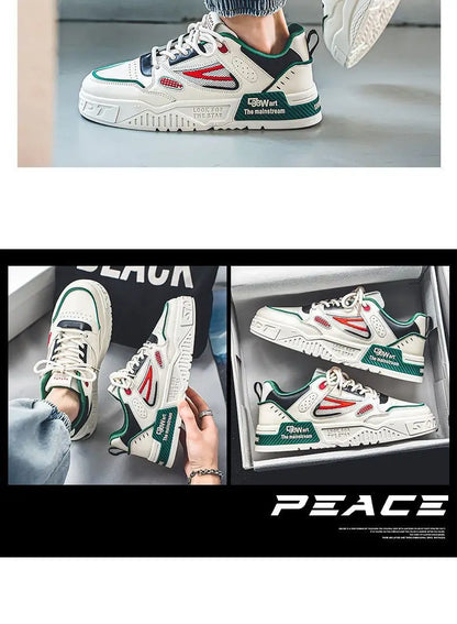 Mens Shoes Fashion Outdoor Casual Shoes Lace Up Platform Skateboard Shoe Training Shoes for Men Non Slip Sneaker Tenis Masculino