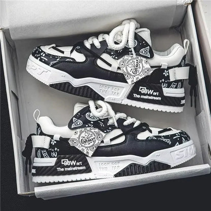 Men Sneakers Outdoor Casual Shoes Fashion Spring Breathable Vulcanized Shoes Comfortable Walking Shoe Platform Lace Up Men Shoes