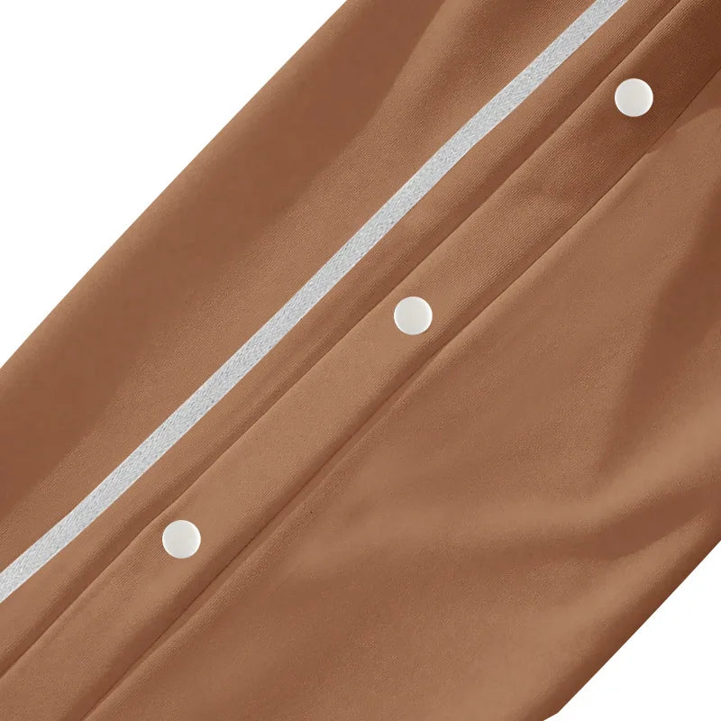 2024 Casual Sports Breasted Pants Men's Autumn New Button Loose Straight Drawstring Oversized Sweatpants Trousers Free shipping