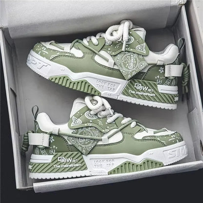 Men Sneakers Outdoor Casual Shoes Fashion Spring Breathable Vulcanized Shoes Comfortable Walking Shoe Platform Lace Up Men Shoes