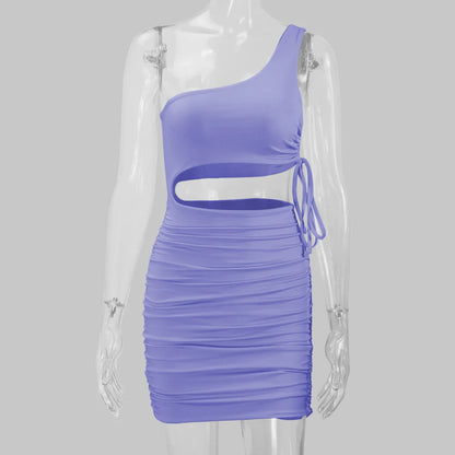 2025 Women's Clothing, Sexy Fashion Hollow Lace Up Pleated Night Club Party Dress Vestidos Plus Size 9XL 8XL 7XL 6XL XXXXXL