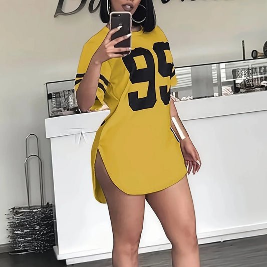 Plus Size Elegant Simple round Neck Long T-Shirt plus Size Printed Solid Color Cross-Border Spring Summer Women's Fashion Top