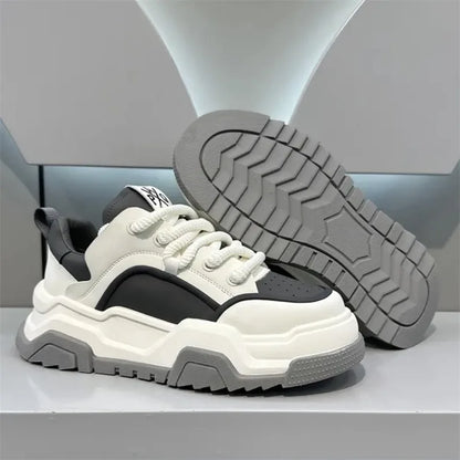 Designer Style Men Shoes White Comfortable Thick Platform Sneakers Fashion Casual Shoes Men 2025 New Brand Sports Trainers Tenis