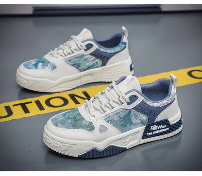 Spring and Autumn new breathable and comfortable shoes student trend versatile thick soled sports and leisure board shoes