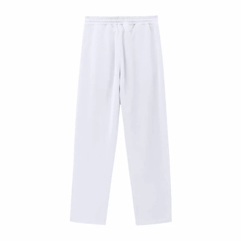 2024 Casual Sports Breasted Pants Men's Autumn New Button Loose Straight Drawstring Oversized Sweatpants Trousers Free shipping