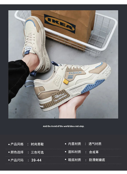 2025 summer new all-in-one fashion leisure sports youth thick sole fashion shoes small white shoes men's board shoes light