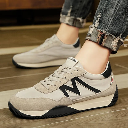 Sneakers Casual Mens Designer Retro Running Shoes Fashion Microfiber Leather Fabric Breathable Increased Internal Platform Shoes