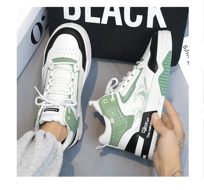 High-Top Men Casual Shoes Fashion Non-Slip Men Sneakers Breathable Lace Up Walking Shoes Male Flat Tenis Shoes Zapatillas Hombre