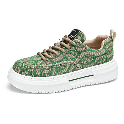 Sneakers Men New Fashion Prints Men's Platform Canvas Shoes Low Top Designer Casual Loafers Flat Vulcanized Shoes Men Footwear