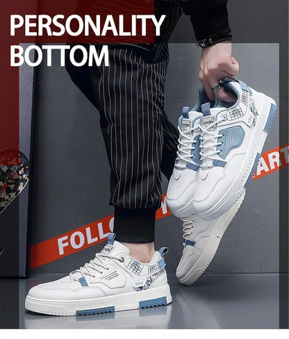 2025 Fashion Men Casual Platform Sneakes LaceUp Trainers Student Sneakes Mens Vulcanized Shoes Tennis Sneakers