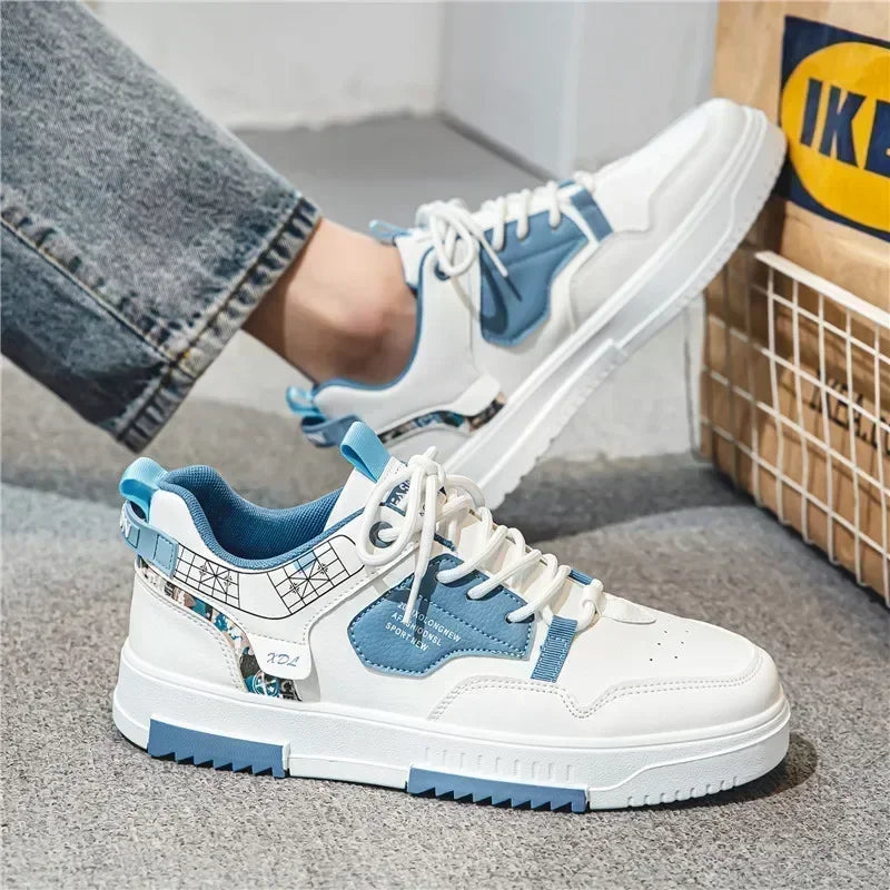 2025 Fashion Men Casual Platform Sneakes LaceUp Trainers Student Sneakes Mens Vulcanized Shoes Tennis Sneakers