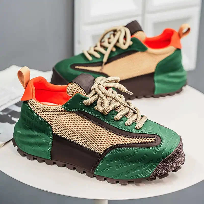 Without Heels Round Foot Retro Shoes Men Dress Casual Dress Men's Shoes Sneakers Sport Bity Latest Tenisse Tenisse Shors