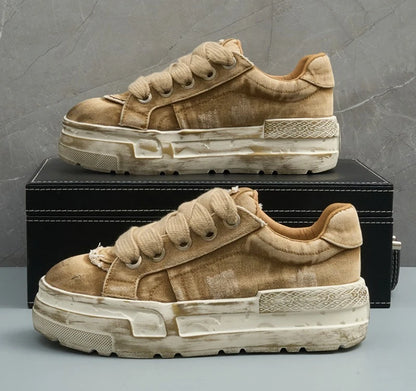 Spring and Autumn New Fashionable Anti slip and Wear resistant Men's Vulcanized Shoes Canvas Casual Sports Men's Board Shoes