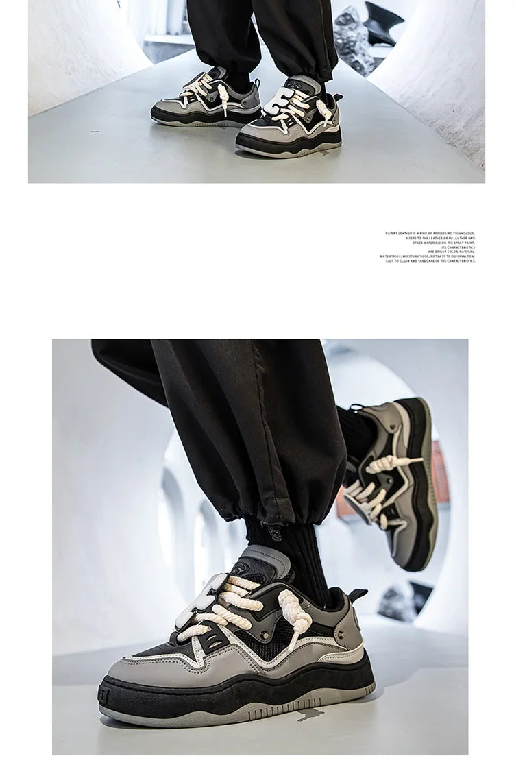 Sneakers For Men Vulcanized Shoes Casual Shoes Lace Up Skateboard Breathable Comfortable Outdoor Running Sport Shoes Male 39-44