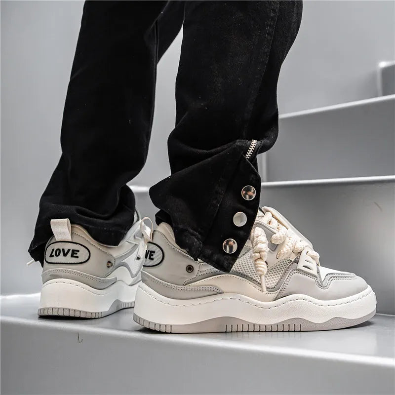 Sneakers For Men Vulcanized Shoes Casual Shoes Lace Up Skateboard Breathable Comfortable Outdoor Running Sport Shoes Male 39-44