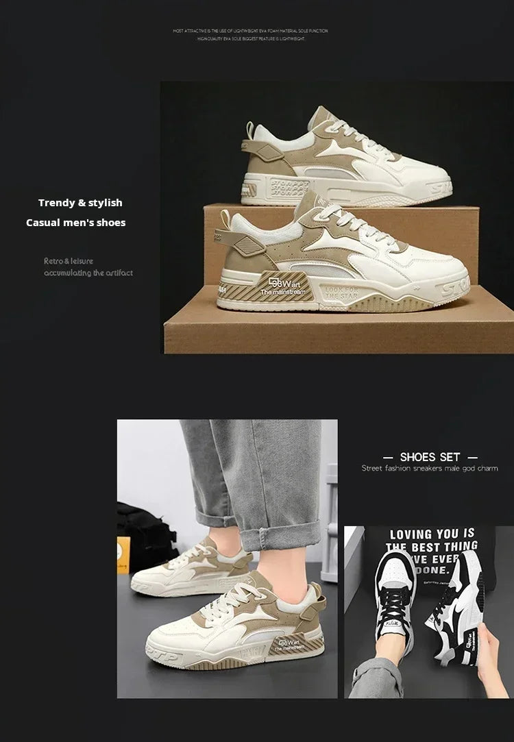 2024 Men Running Shoes New Autumn Brand Design Comfortable Soft Soled Men's Shoes Fashion Mens Sneakers Motorcycle Shoes