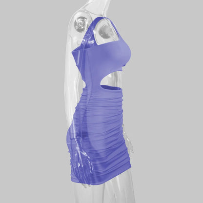 2025 Women's Clothing, Sexy Fashion Hollow Lace Up Pleated Night Club Party Dress Vestidos Plus Size 9XL 8XL 7XL 6XL XXXXXL