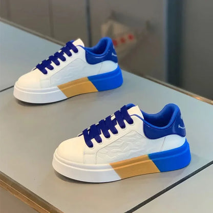 Casual Men Shoes 2024 Spring New Breathable Versatile Thick Bottom Heightening White Shoes Trend Sneakers Sapato Masculino