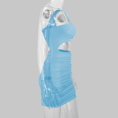 2025 Women's Clothing, Sexy Fashion Hollow Lace Up Pleated Night Club Party Dress Vestidos Plus Size 9XL 8XL 7XL 6XL XXXXXL