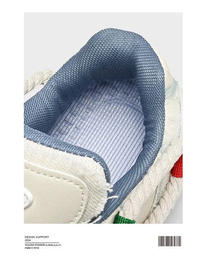 New Fashion Rope Chunky Sneakers Men's Casual Aesthetic Walking Shoes Man Stylish Vulcanize Trainer Male Brand Skateboard Shoes