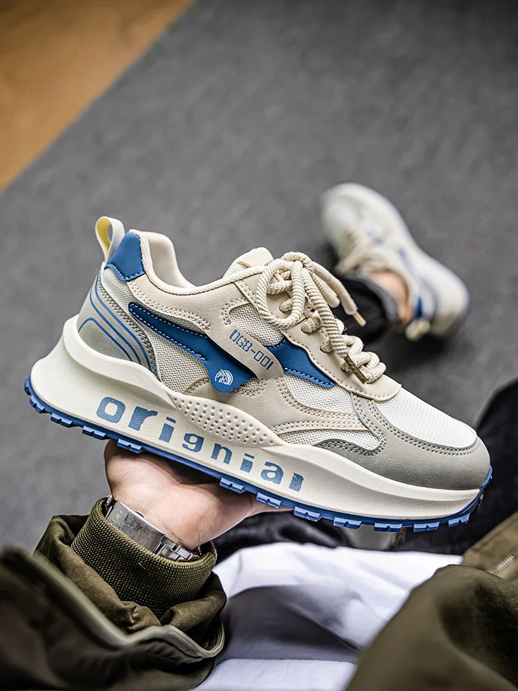 2025 spring men's new outdoor mesh sports shoes breathable comfortable soft sole casual shoes