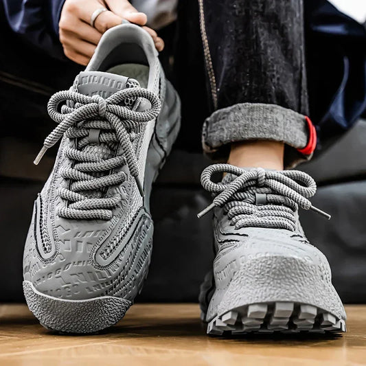 New 2025 Spring Large-mesh, High-quality Lace-up Mesh, High-quality Breathable and Fashionable Thick-soled Casual Shoes