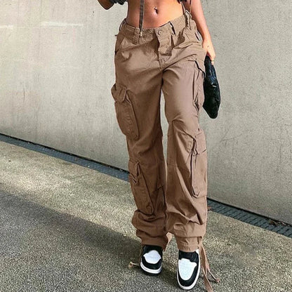 Outdoor Activities L Light Grey Baggy Cargo Pants Fashion Vintage Women Trousers Casual Women's Pants Ideal For Vacation