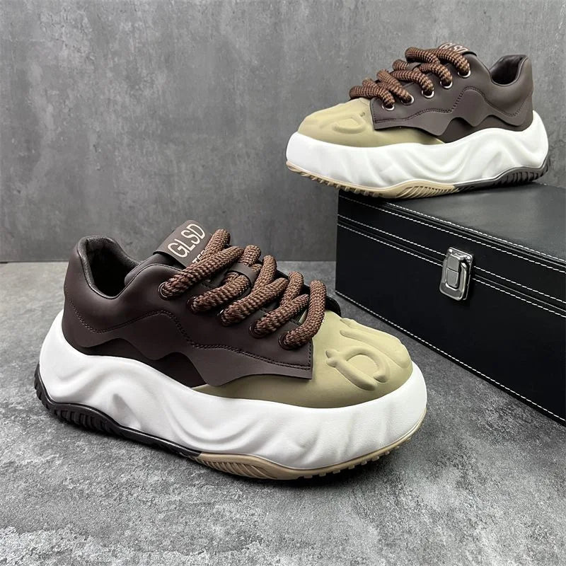 Mens Shoes 2025 Fashion Comfortable Chunky Sneakers Men Designer Walking Shoes Brand Wear-resisting Casual Shoes Tenis Masculino