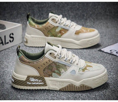 Spring and Autumn new breathable and comfortable shoes student trend versatile thick soled sports and leisure board shoes