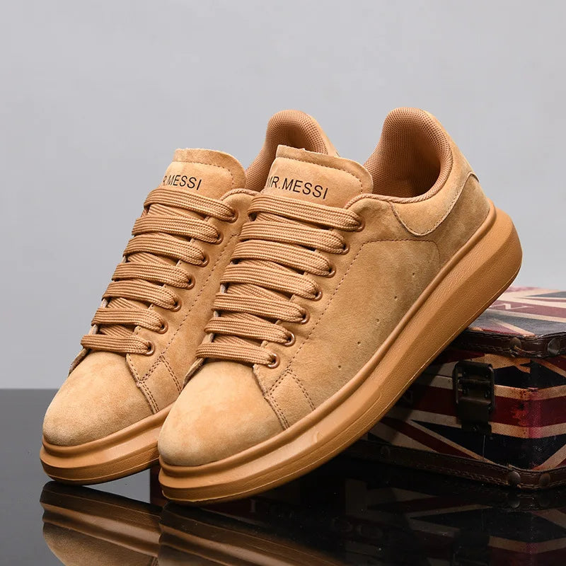 Sneakers Casual Plus Size 43 44 Women Men Designer Board Shoes Fashion Microfiber Leather Increased Internal Flat Platform Shoes