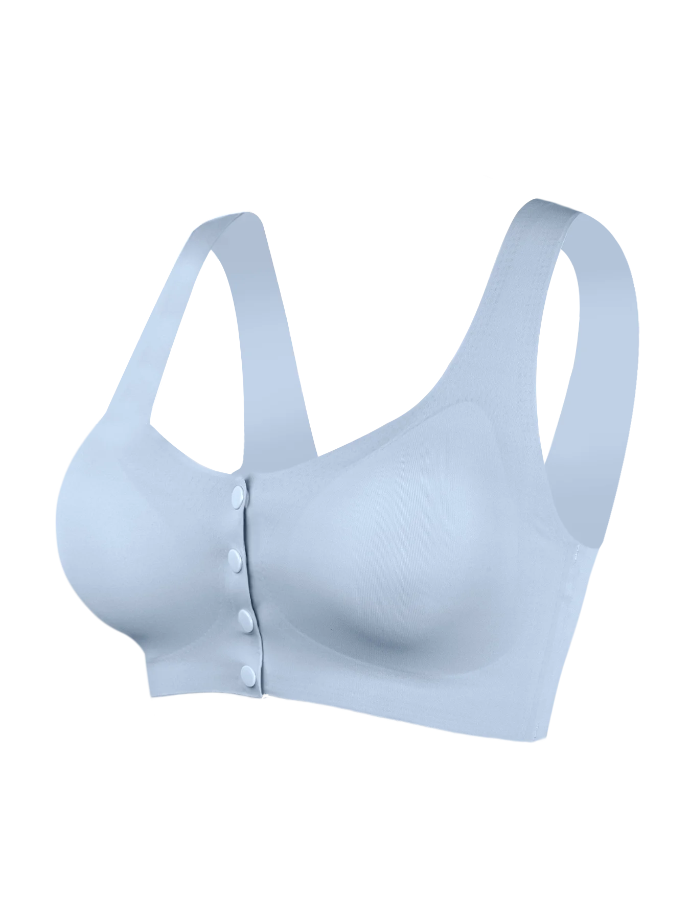 Front button underwear bra no underwire smooth breathable comfortable solid color gathering no trace invisible seamless@W13