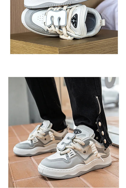 Sneakers For Men Vulcanized Shoes Casual Shoes Lace Up Skateboard Breathable Comfortable Outdoor Running Sport Shoes Male 39-44